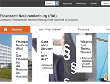 Tablet Screenshot of finanzamt-rente-im-ausland.de